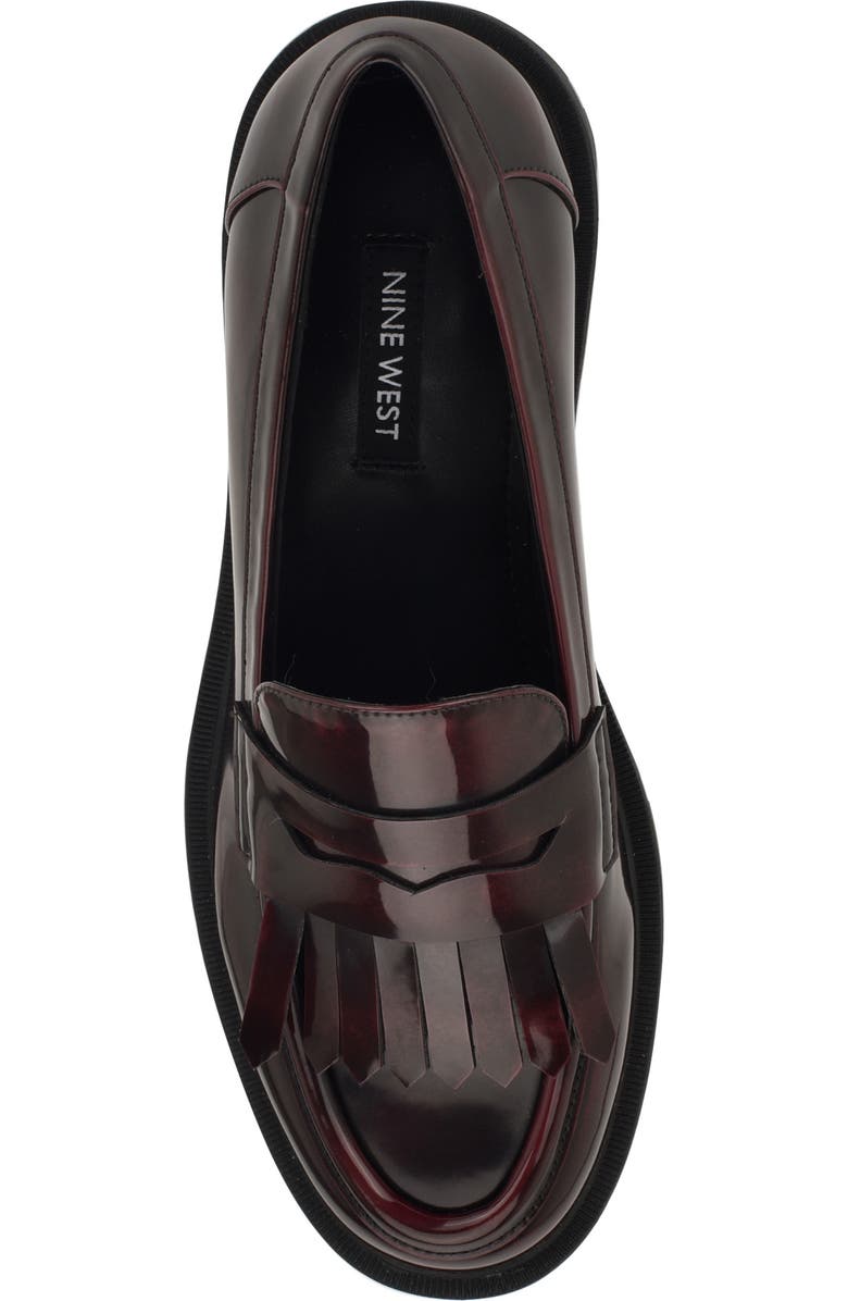 Nine West Missa Platform Lug Loafer, Alternate, color, Dark Red 600