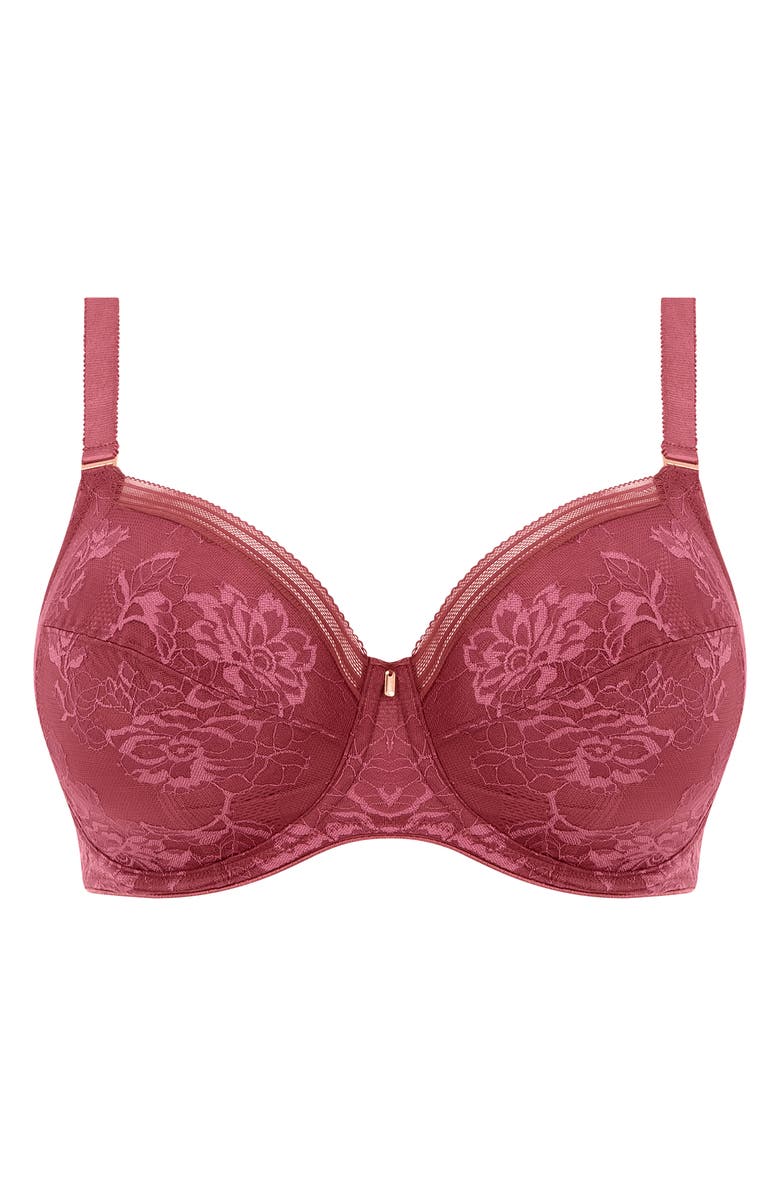 Fantasie Fusion Underwire Lace Side Support Bra, Alternate, color, Rosewood