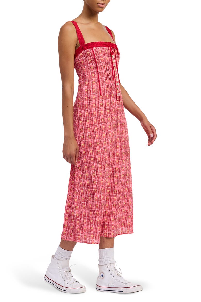 Anya Midi Dress, Alternate, color, RED MULTI