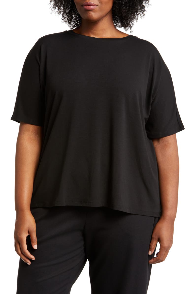 Eileen Fisher Crewneck Boxy T-Shirt, Main, color, 