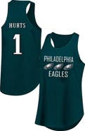 FANATICS Women's Fanatics Jalen Hurts Green Philadelphia Eagles Plus Size Name & Number Tank Top
