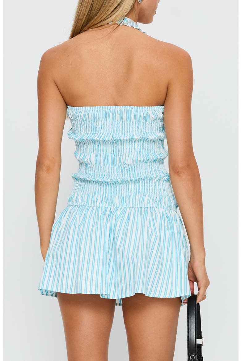 Honeybun Halter Minidress, Alternate, color, BLUE MULTI