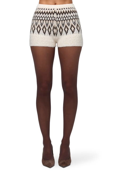 Fair Isle Knit Hot Pants