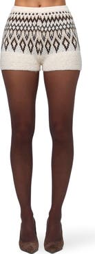 Naked Wardrobe Fair Isle Knit Hot Pants