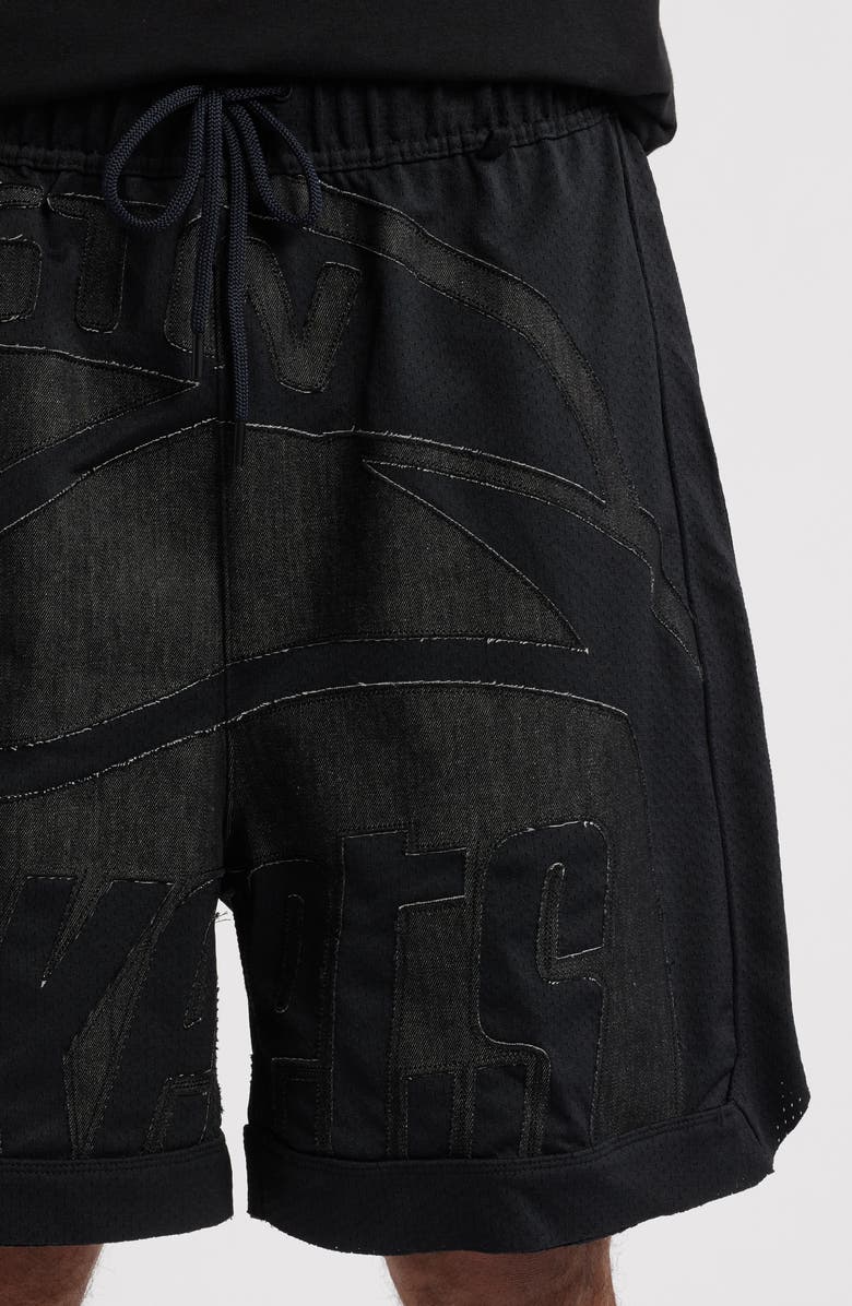 PURPLE BRAND x NBA Houston Rockets Mesh Shorts, Alternate, color, 