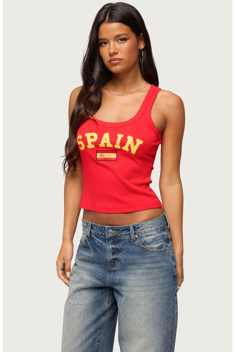 Spain Rib Tank, Alternate, color, RED