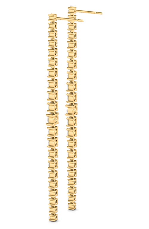 Hautecarat Lab Created Diamond Drop Earrings In 18k Yellow Gold