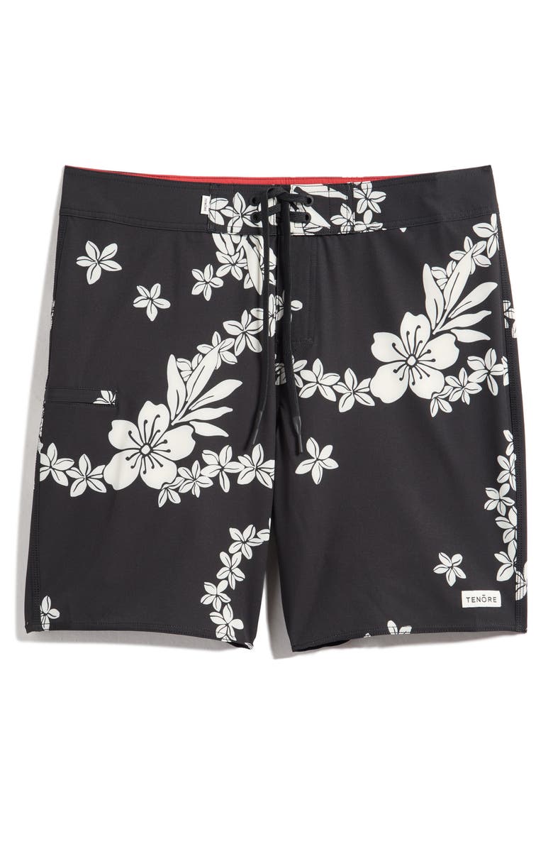 TENŌRE Print Classic Board Shorts, Main, color, Black