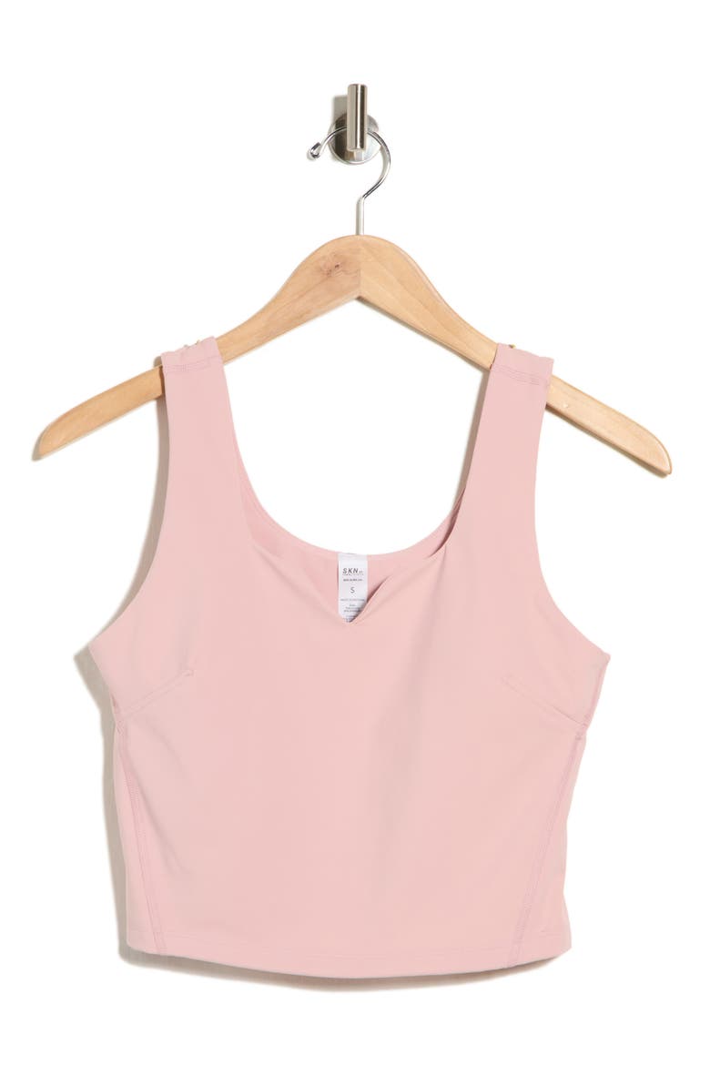 Cloud Skin Aura Lia Crop Tank, Main, color, BLUSH SILK