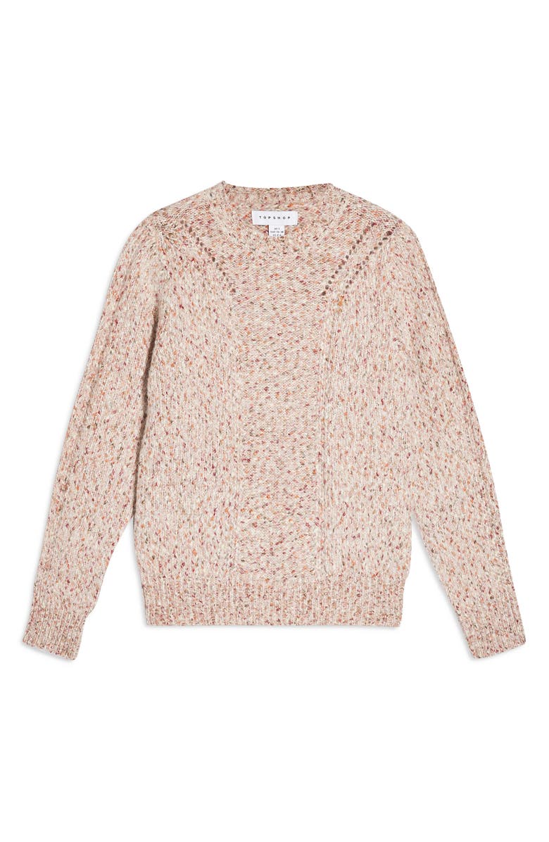 Topshop Pointelle Sweater, Alternate, color, 