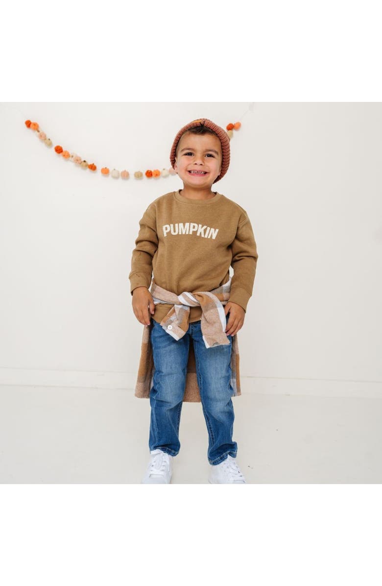 Sweet Wink Pumpkin Sweatshirt, Alternate, color, Mocha