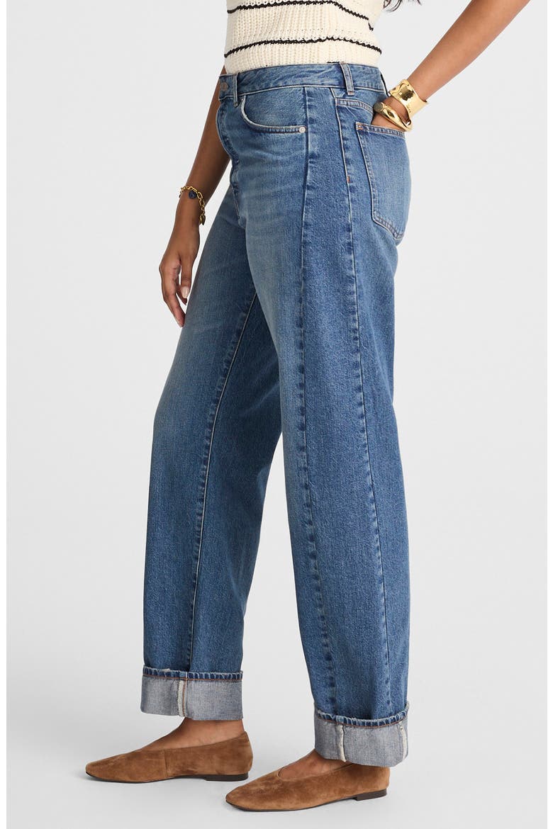 Pieced Barrel Leg Jeans, Alternate, color, MOSBY WASH