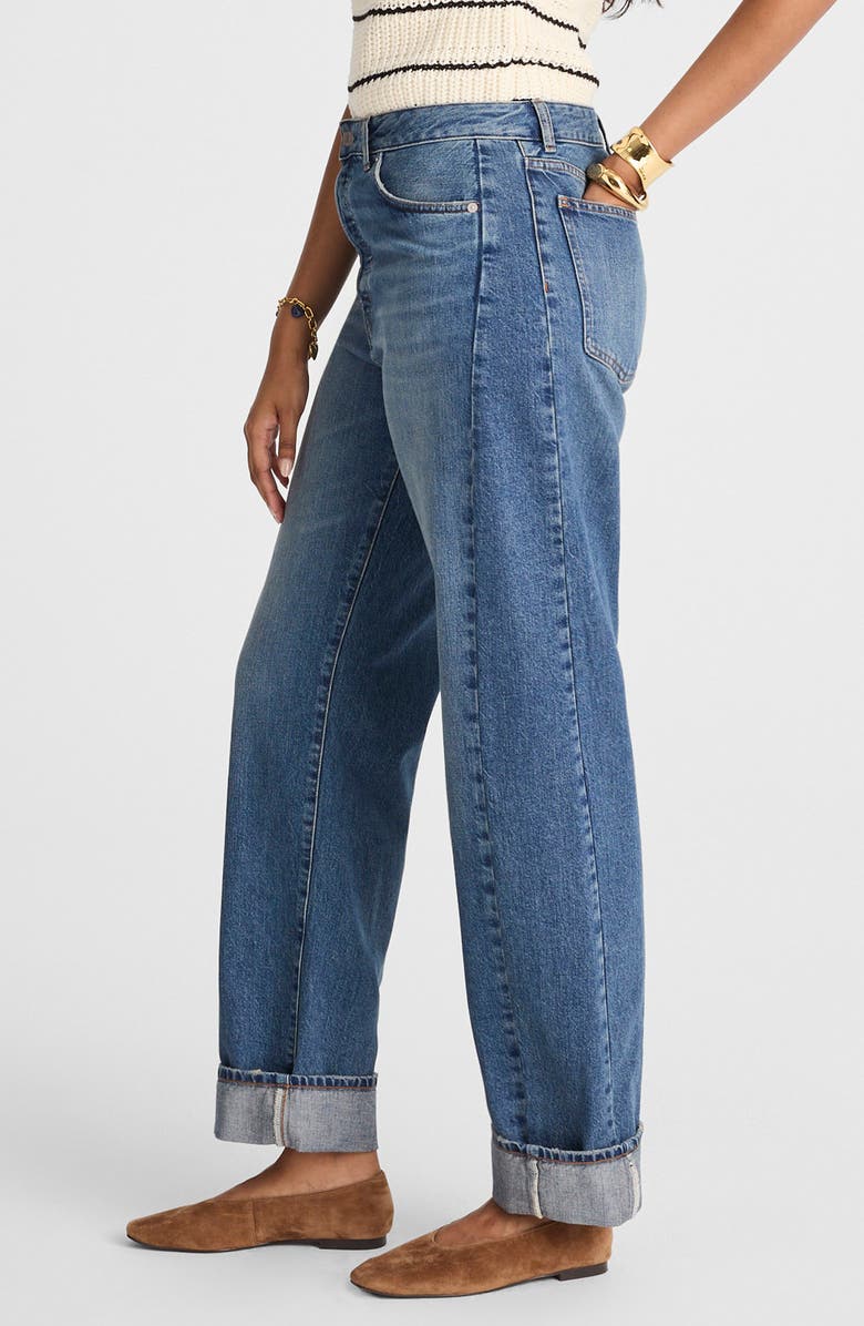 Madewell The Pieced Barrel Leg Jeans, Alternate, color, Mosby Wash