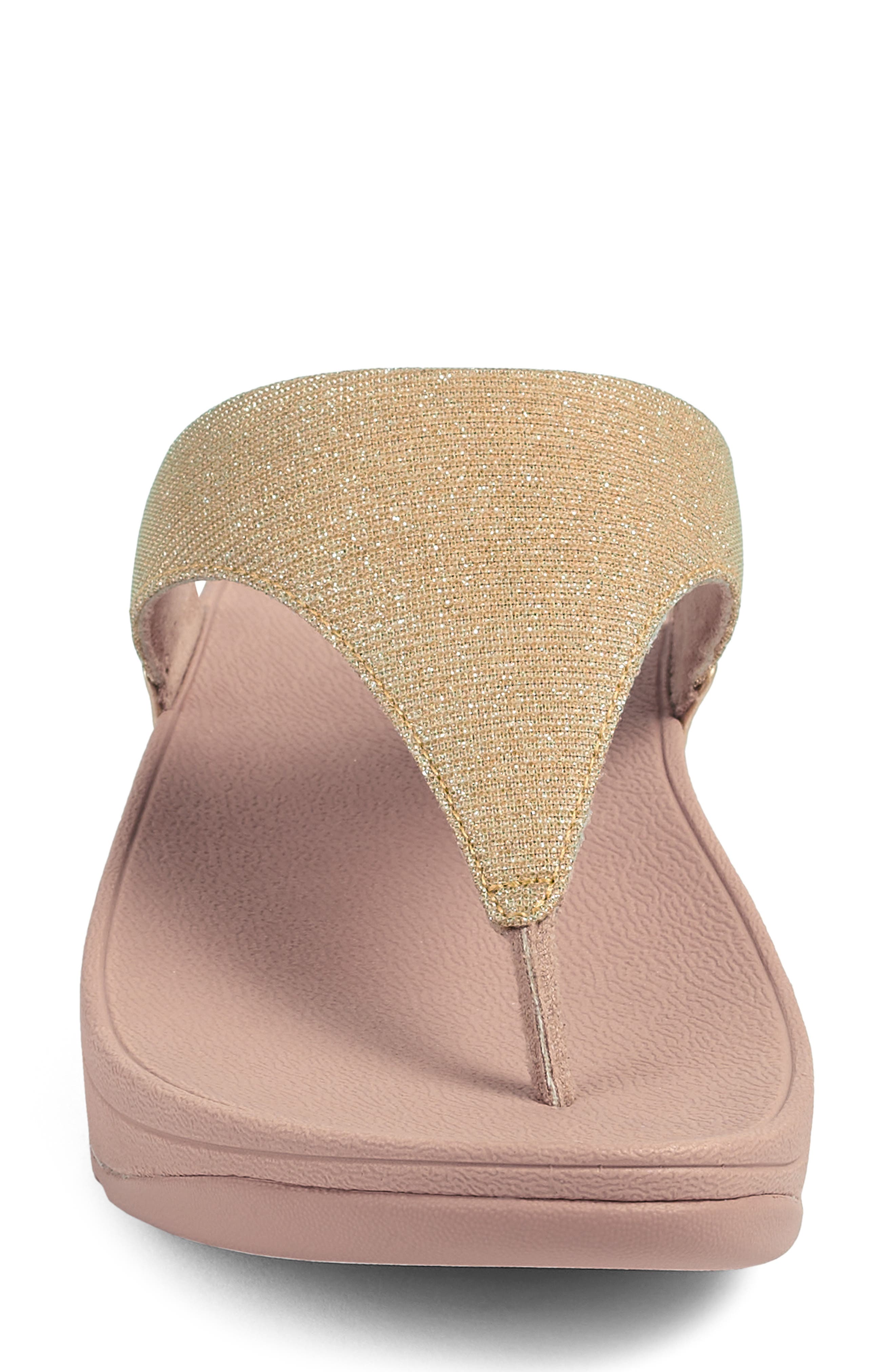 Lulu Shimmerlux Flip Flop, Alternate, color, PLATINO