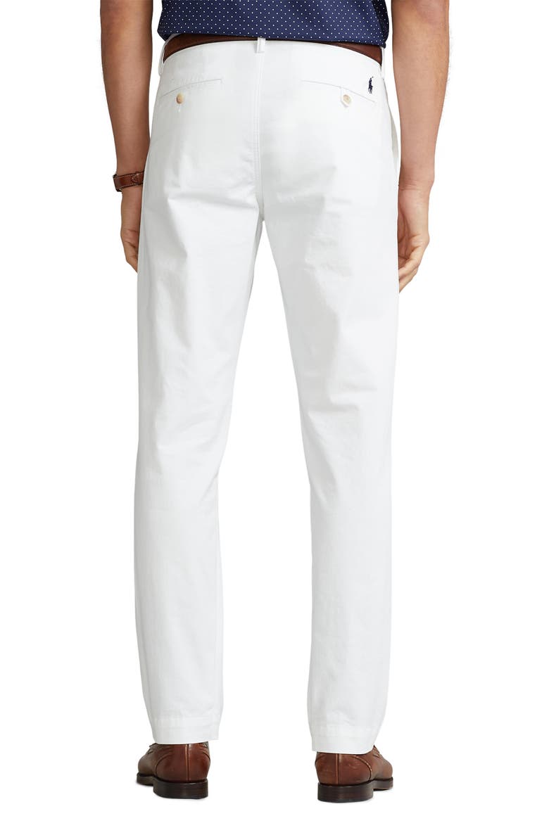 Straight Fit Washed Stretch Chinos, Alternate, color, PURE WHITE