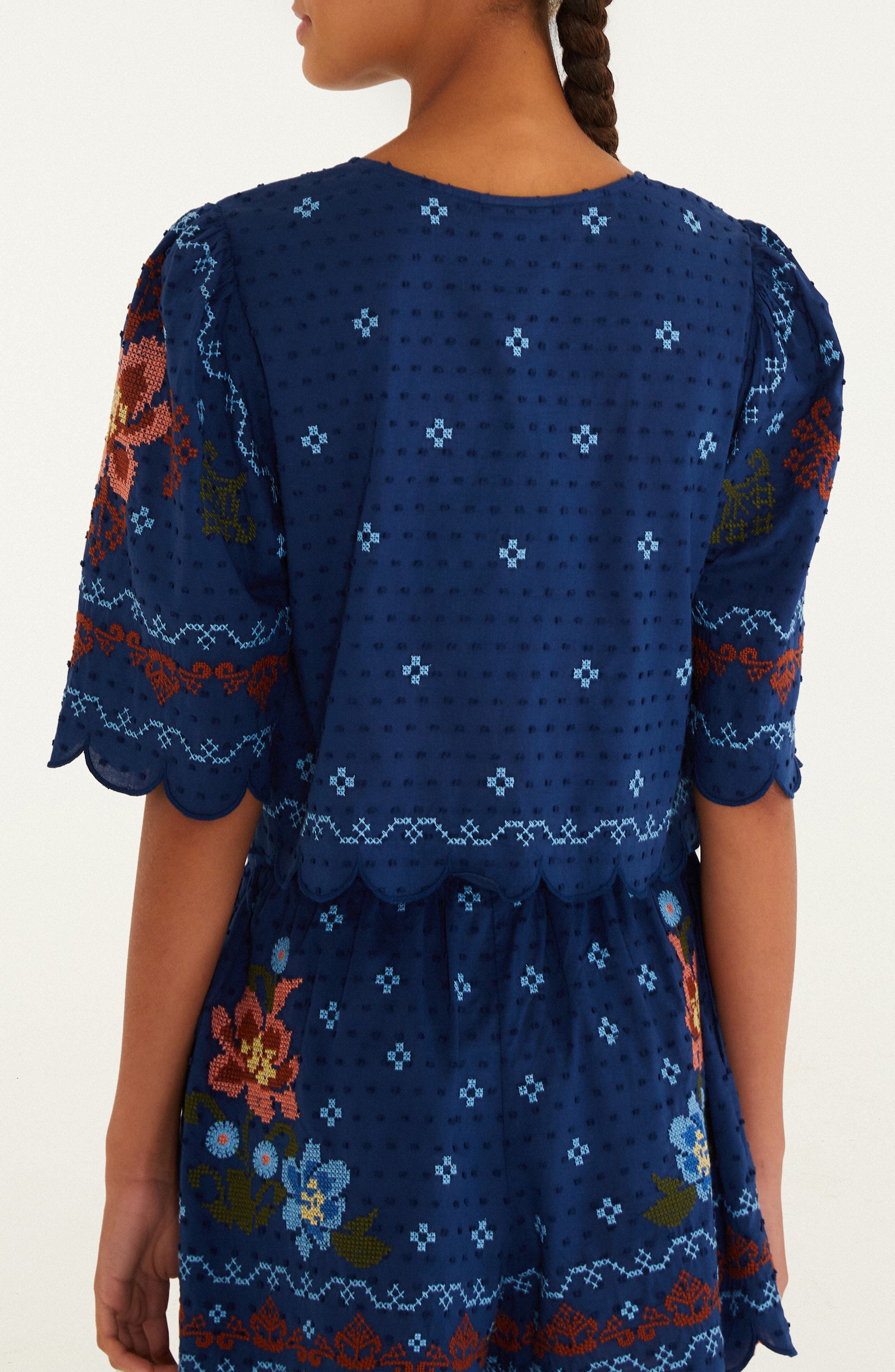 Stitched Garden Cover-Up Top - image 2