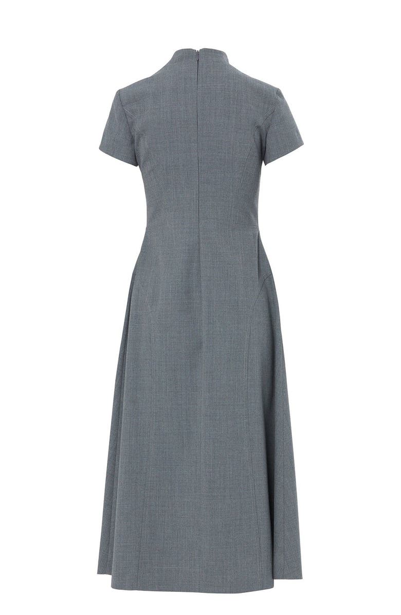 Gizia Maxi Dress with Metal Zipper at Neckline, Alternate, color, Grey