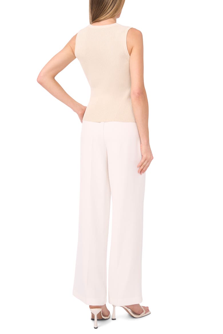 Rib Knit Sleeveless Sweater, Alternate, color, BIRCH
