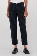 KUT from the Kloth Sienna Pinstripe High Waist Relaxed Straight Leg Jeans