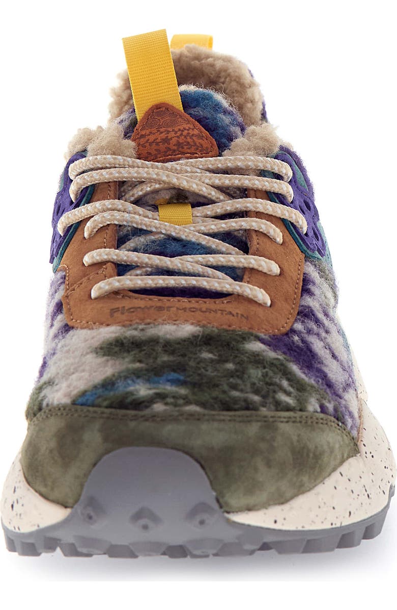 Flower MOUNTAIN Kotetsu Teddy Fleece Sneaker, Alternate, color, Grey Dark Green