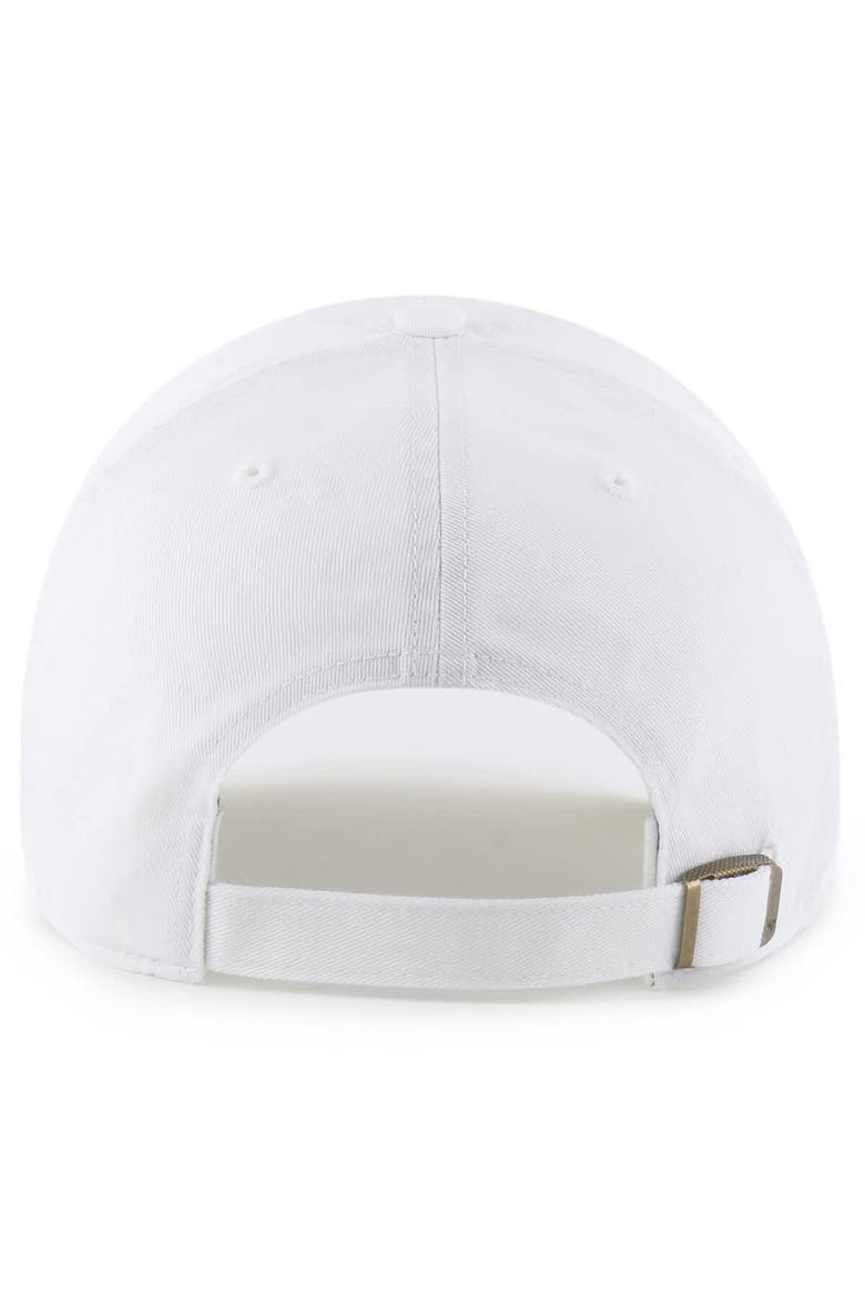 Men's '47  White Tennessee Titans Primary Logo Clean Up Adjustable Hat, Alternate, color, White