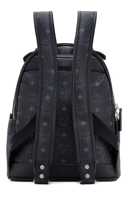 Mcm Stark 32 Visetos Coated Canvas Backpack In Black