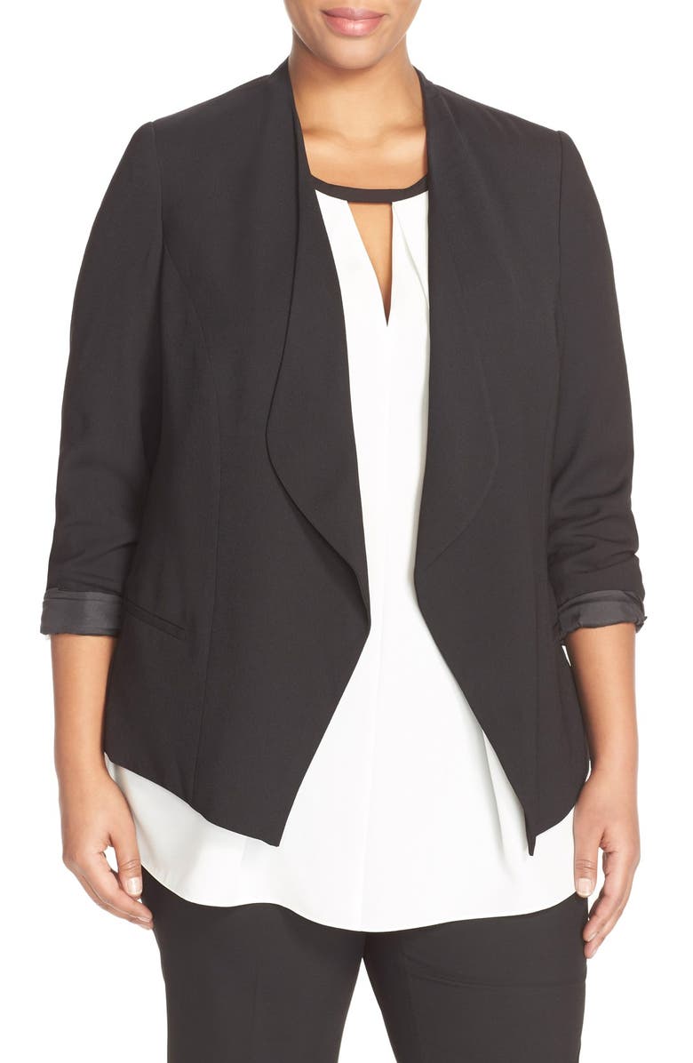 Vince Camuto Drape Front Blazer, Main, color, 