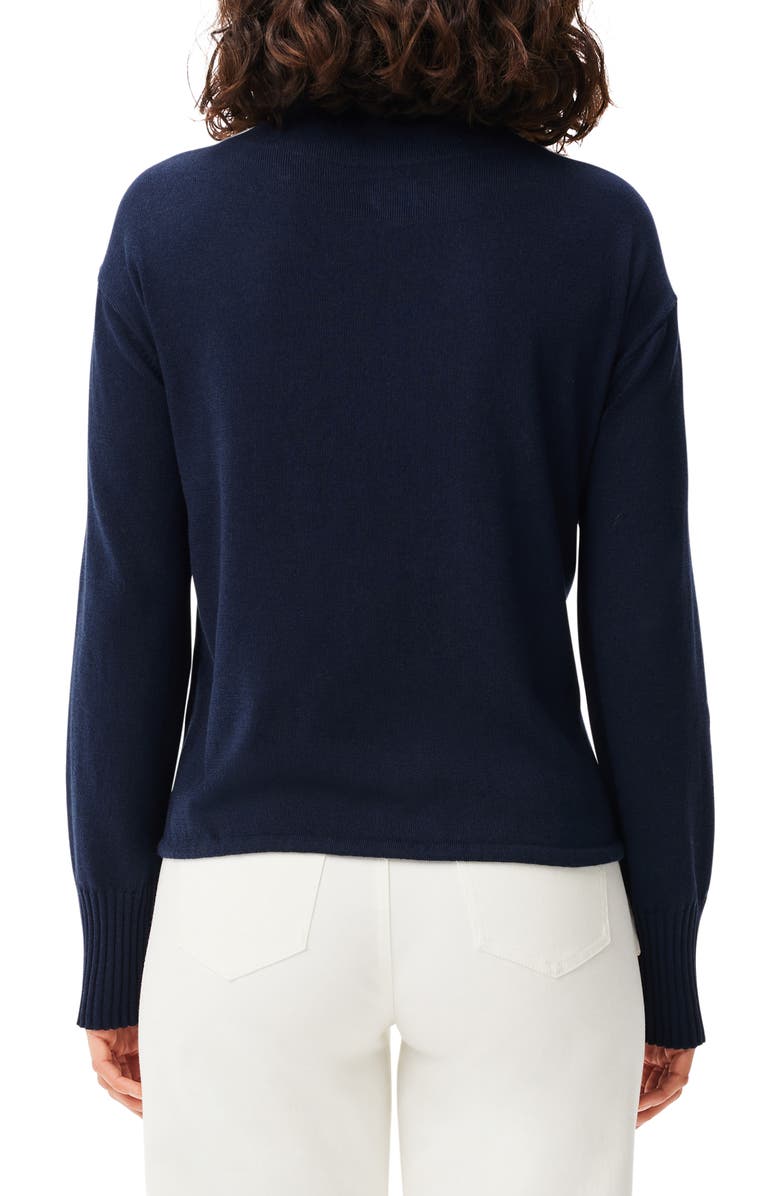 NIC+ZOE Tie Trim Sweater, Alternate, color, Dark Indigo