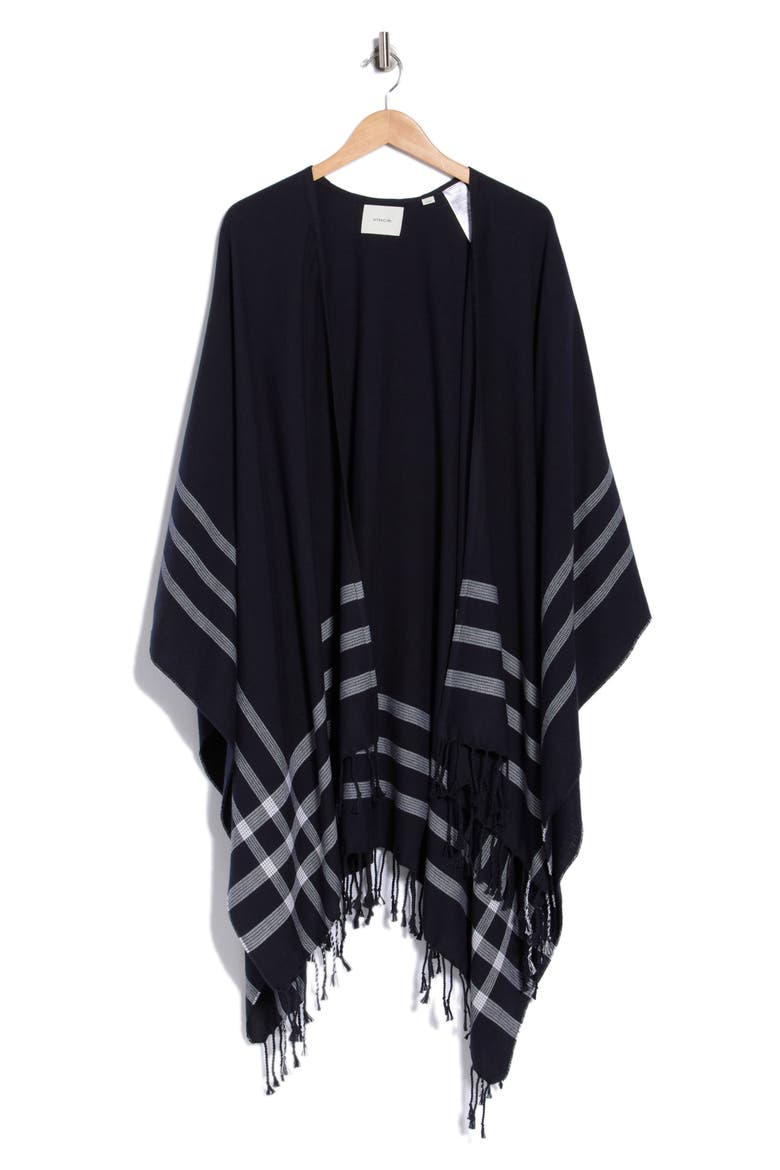 Cotton & Cashmere Cape, Main, color, NAVY