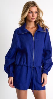SHAN Linen Puffer Jacket