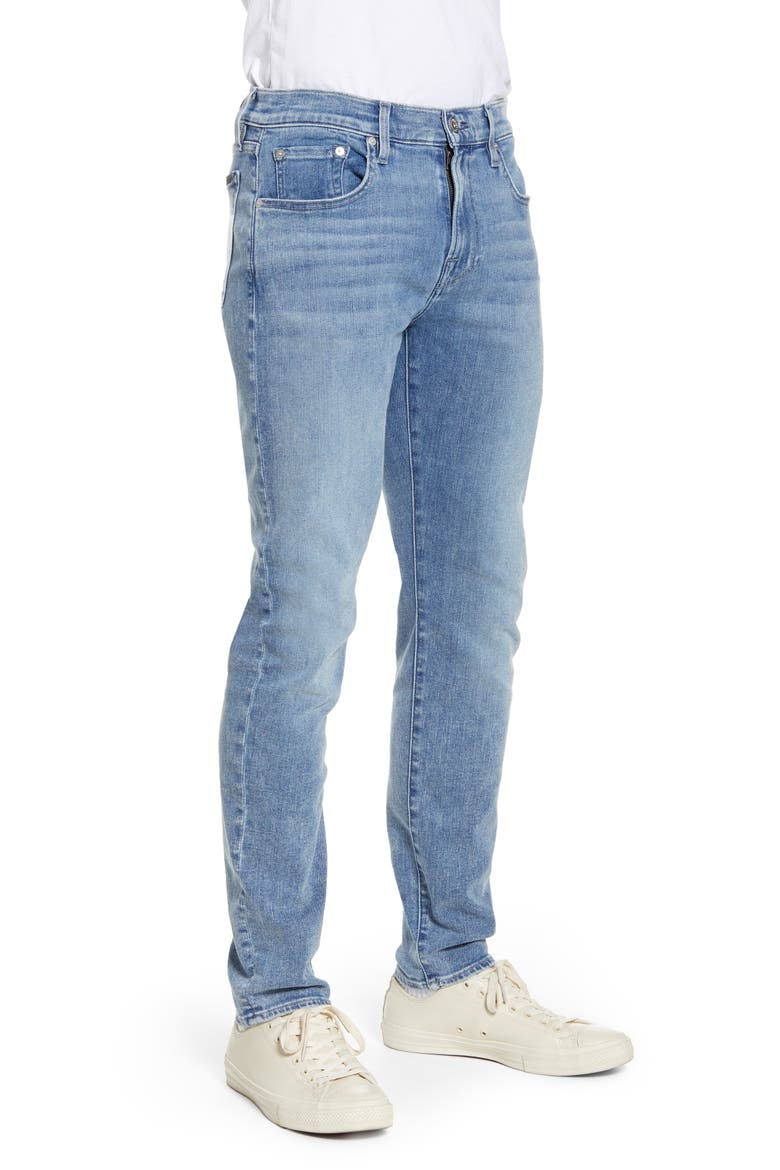 7 For All Mankind® Adrien Slim Fit Clean Pocket Skinny Jeans, Alternate, color, BIGNELL