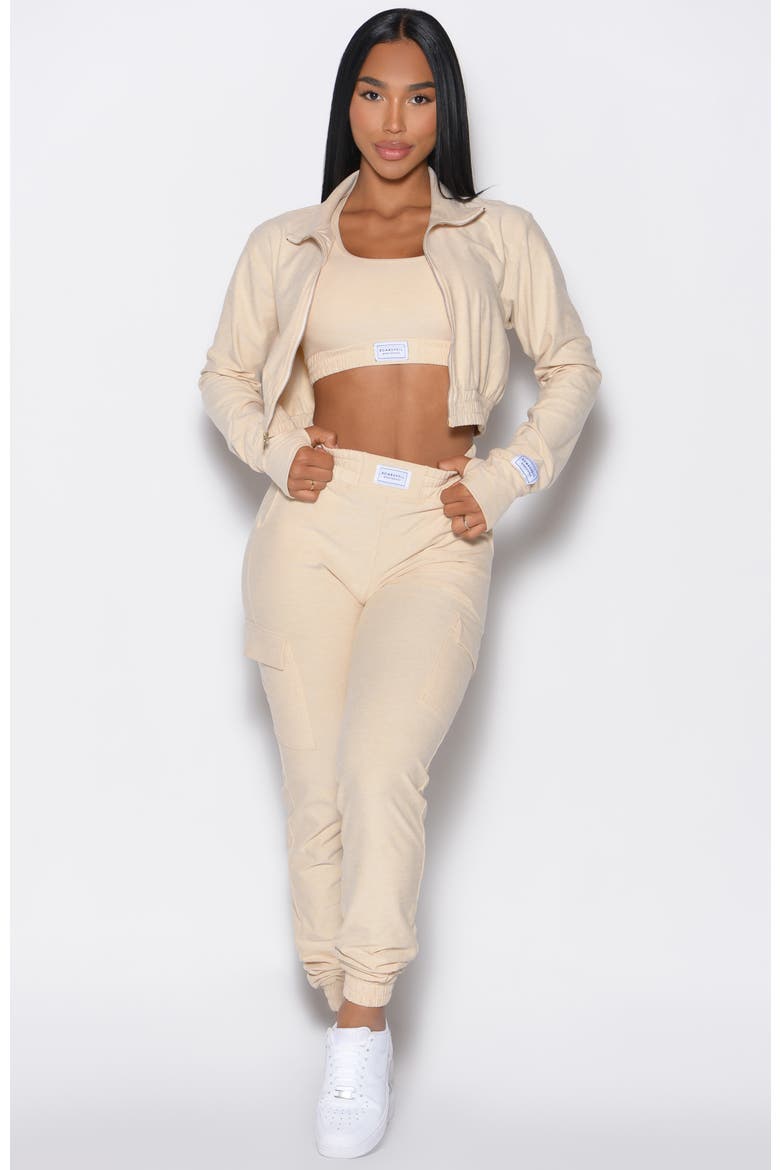 Cloud Crop Jacket, Alternate, color, Vanilla