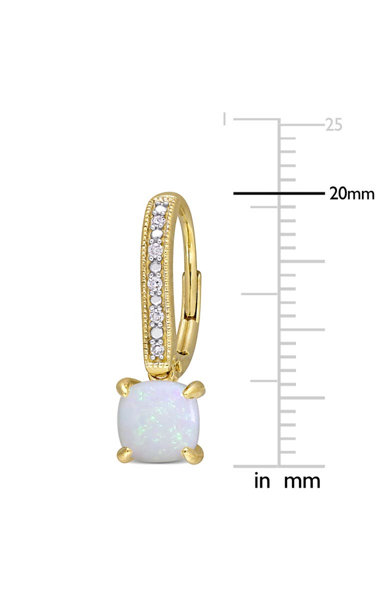 Julianna B. Opal & Diamond Leverback Earrings, Alternate, color, Opal