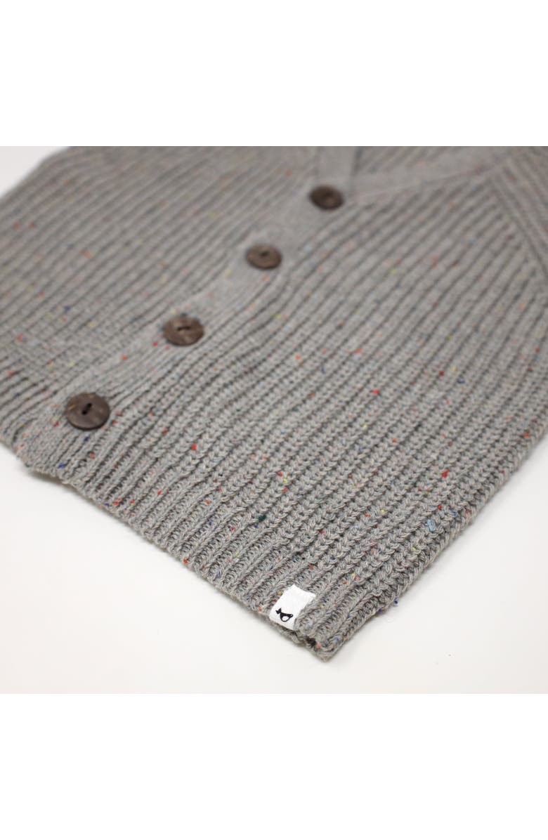 Oh baby! Brand Grandpa Knitted Cardigan-Toddler, Little Kid, Alternate, color, Charcoal Confetti