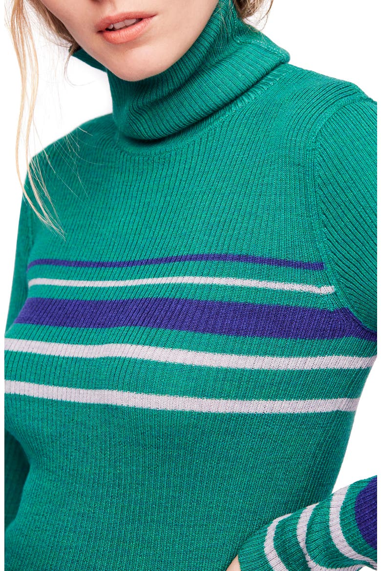 Turtleneck Sweater, Alternate, color, GREEN COMBO