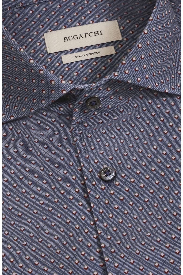 Devon OoohCotton® Geometric Print Stretch Shirt, Alternate, color, ANTHRACITE