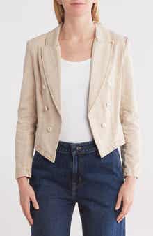 L'AGENCE Wayne Double Breasted Crop Blazer