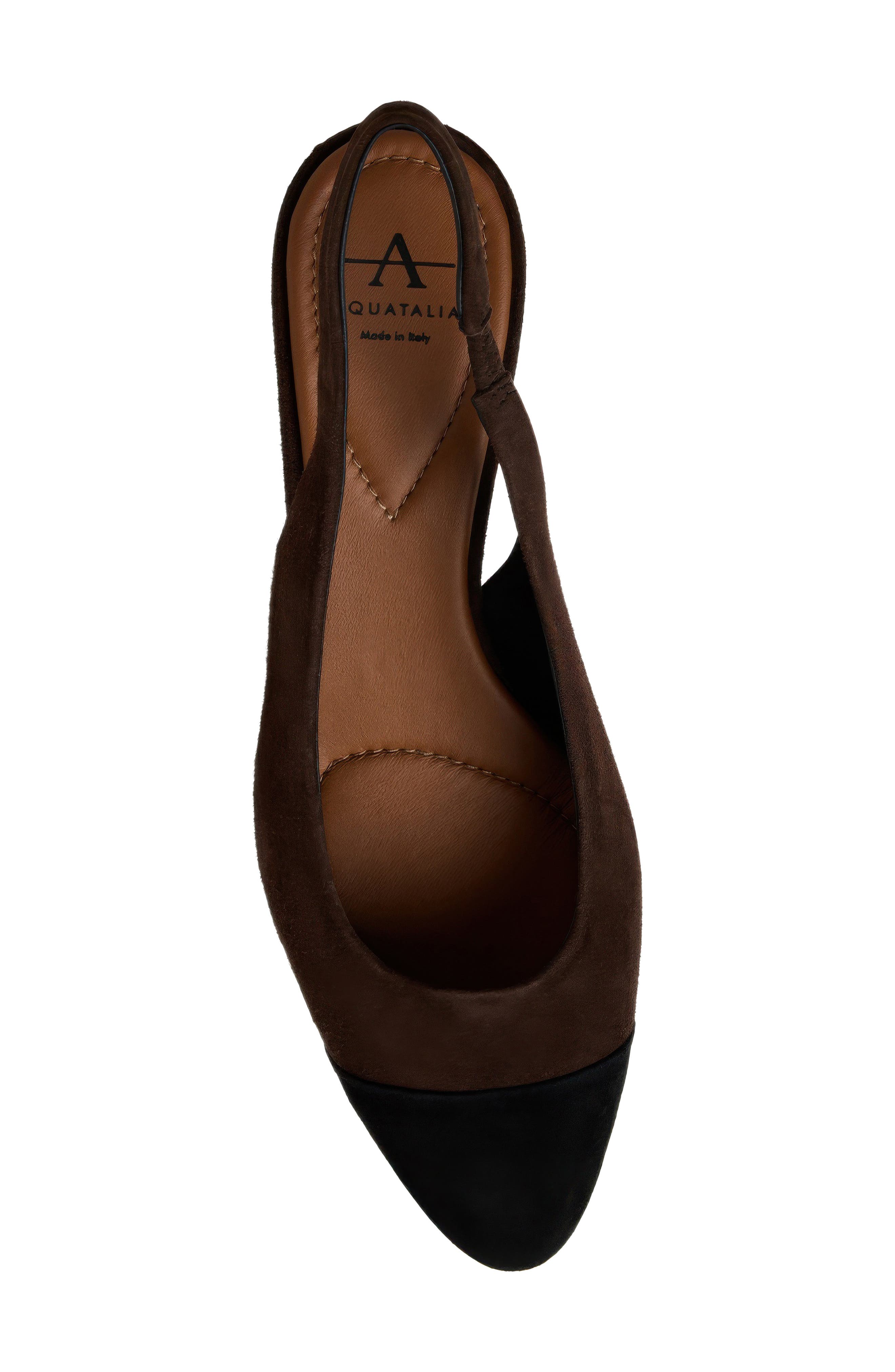 Tiphaine Slingback Pump, Alternate, color, ESPRESSO/ BLACK SUEDE