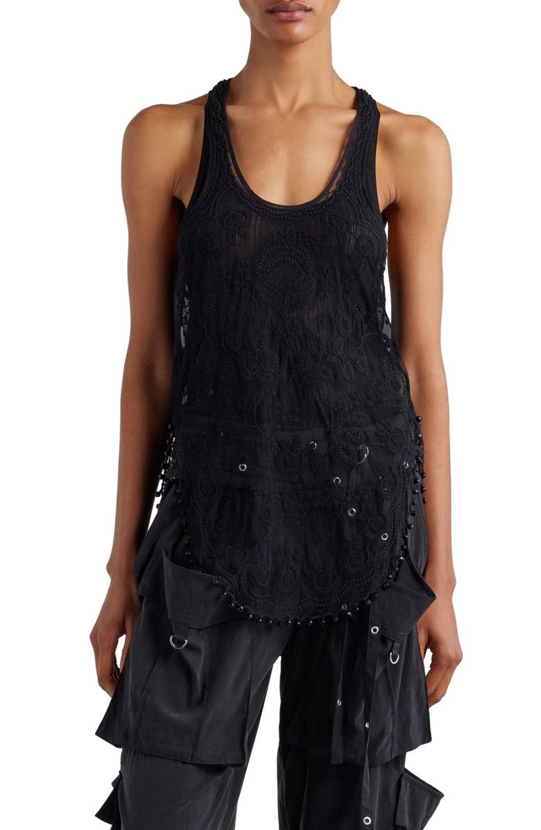 Isabel Marant Violette Sheer Lace Tank, Main, color, 