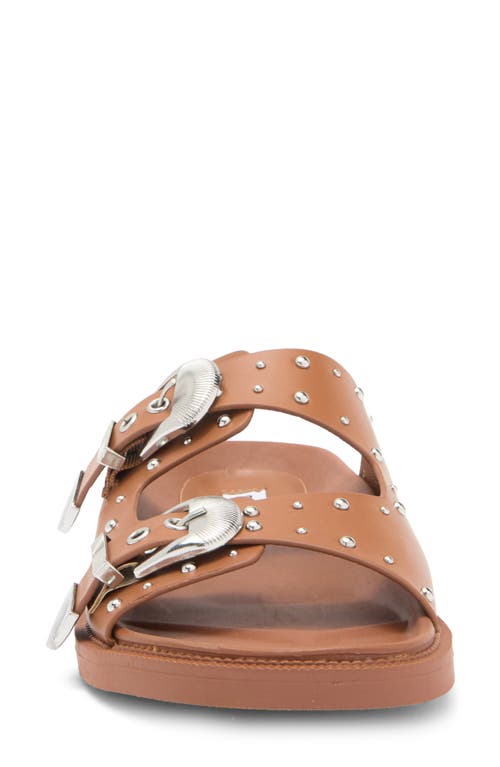 Steve Madden Connely Buckle Slide Sandal In Cognac