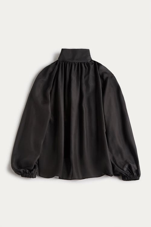 Naked Cashmere Amara Silk Organza Blouse In Black