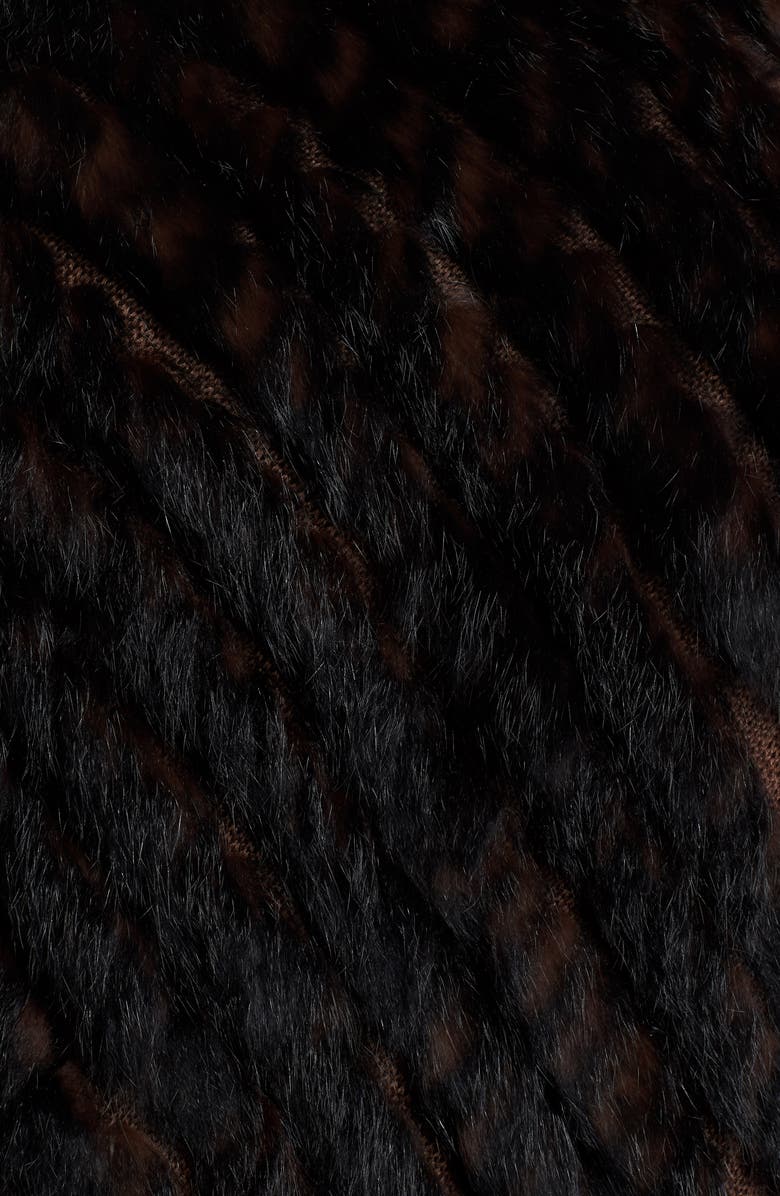 La Fiorentina Genuine Rabbit Fur Poncho, Alternate, color, 