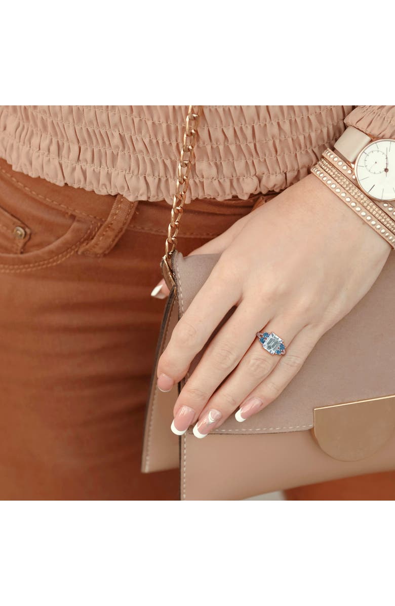 Julianna B. Aquamarine, Topaz & Diamond Ring Silver, Alternate, color, Aquamarine