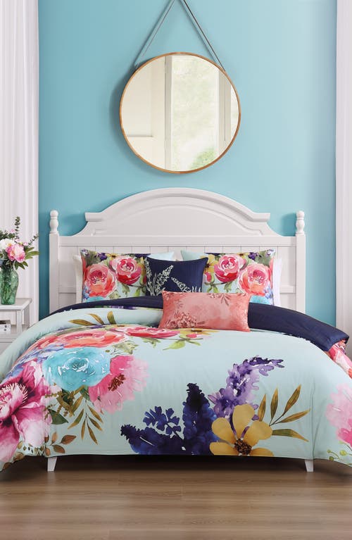 Bebejan Aqua Fiesta Reversible 5-piece Comforter Set In Blue