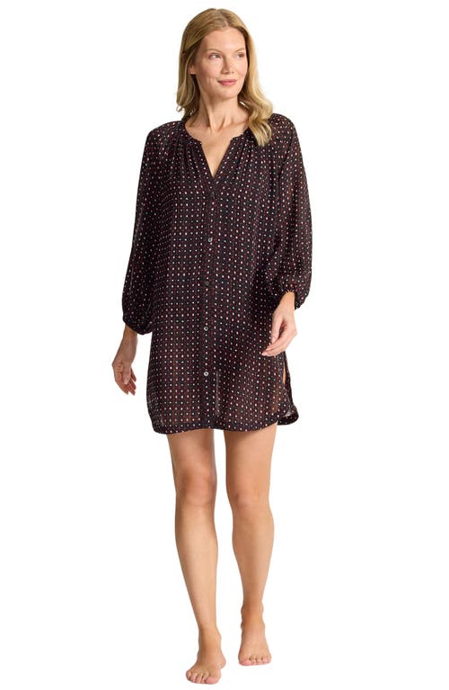 Tommy Bahama Sunset Blooms Long Sleeve Cover-up Dress In Multi