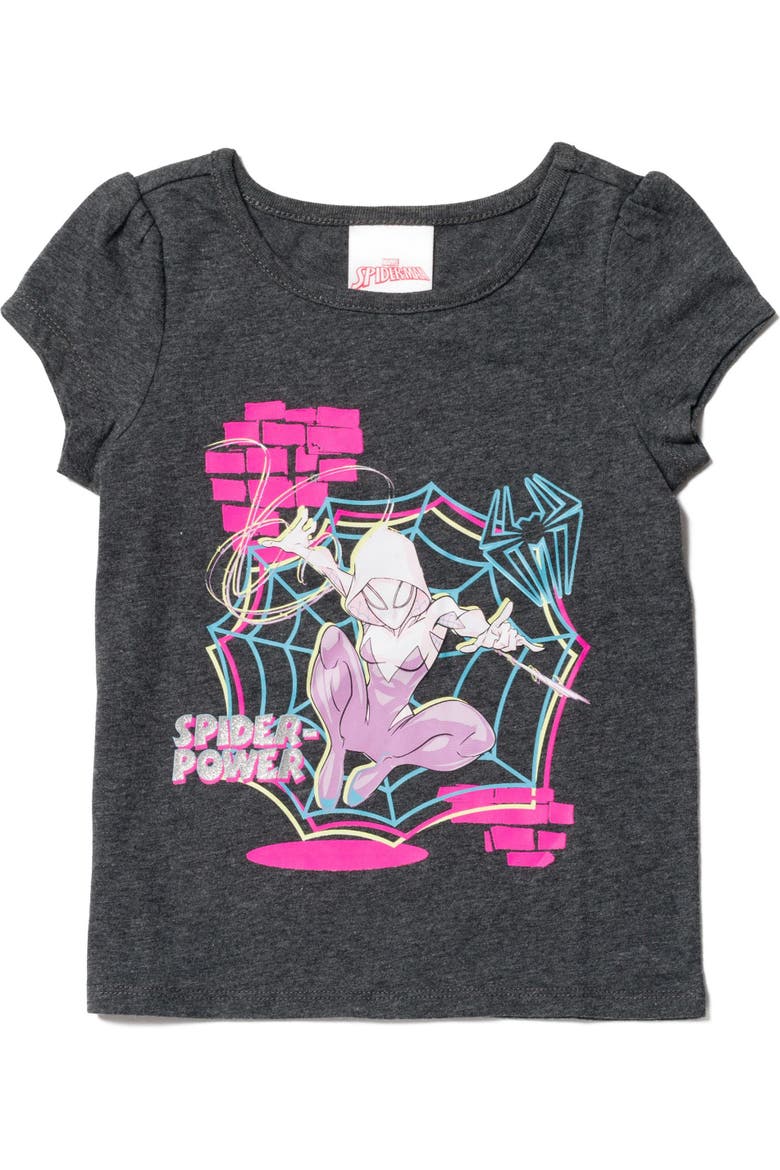 Spider-Verse Ghost-Spider T-Shirt and Tutu Skirt Set, Alternate, color, Ghost Spider Pink