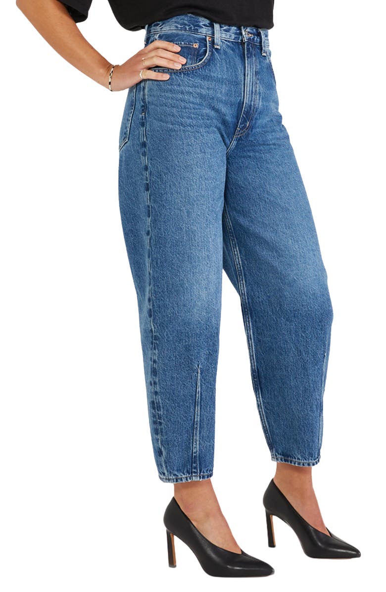 ÉTICA Iris Relaxed Tapered Crop Jeans, Alternate, color, Under Current