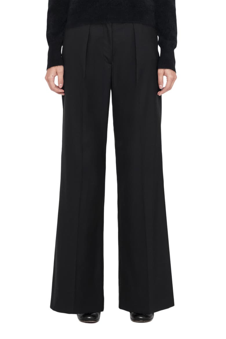 Solace Flare Leg Trousers, Main, color, BLACK