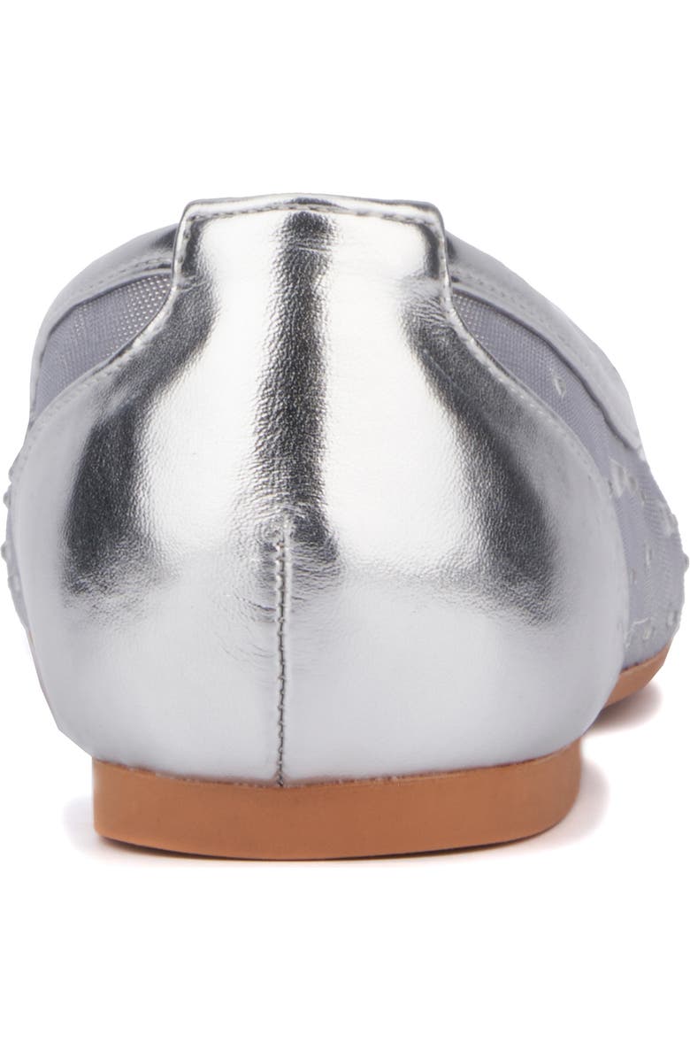 NEW YORK AND COMPANY Priya Mesh Flat, Alternate, color, Silver