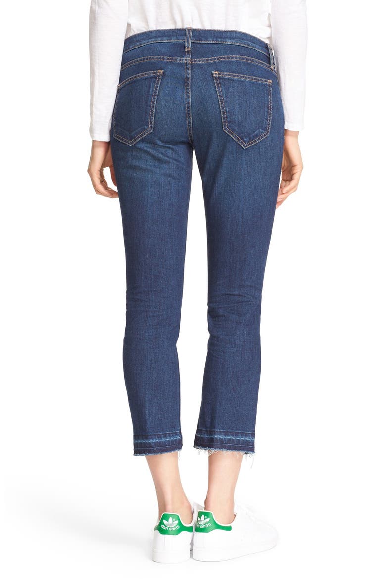'The Cropped Straight' Ankle Jeans, Alternate, color, STAGECOACH WITH RELEASED HEM